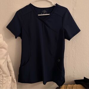 Cherokee Infinity Dark Blue Short Sleeve Top